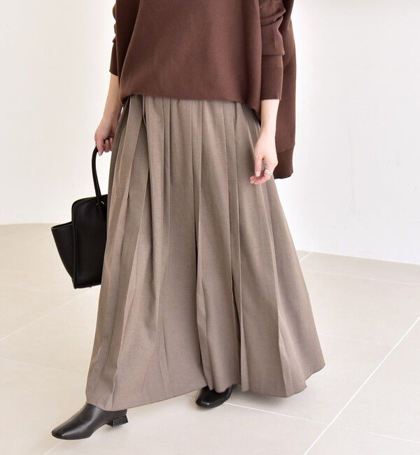 quaranciel「quaranciel: ランダム プリーツ マキシ スカート」|スカート|