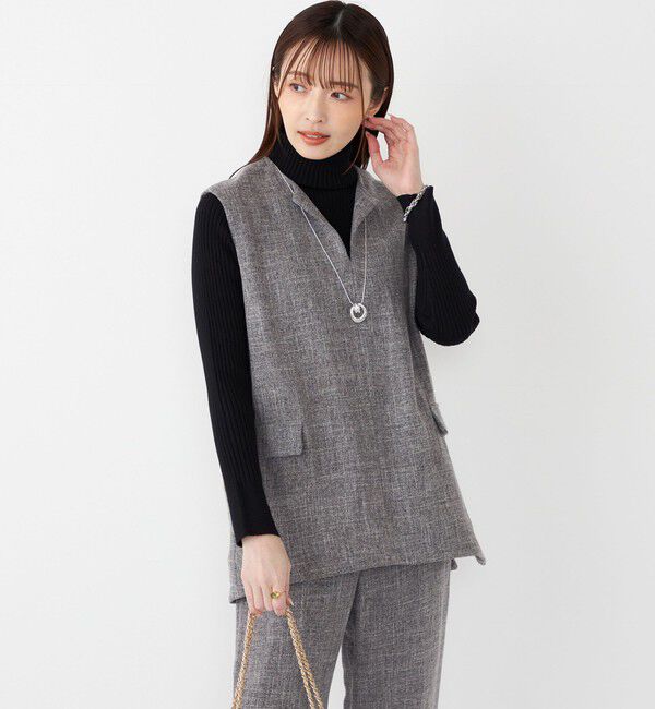 SHIPS Colors 「SHIPS Colors:〈手洗い可能〉ベスト &times; パンツ バスケット セットアップ」|オールインワン|