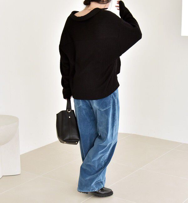 quaranciel「quaranciel:〈手洗い可能〉ケーブル ジャージー ラガー プルオーバー」|Tシャツ・カットソー|