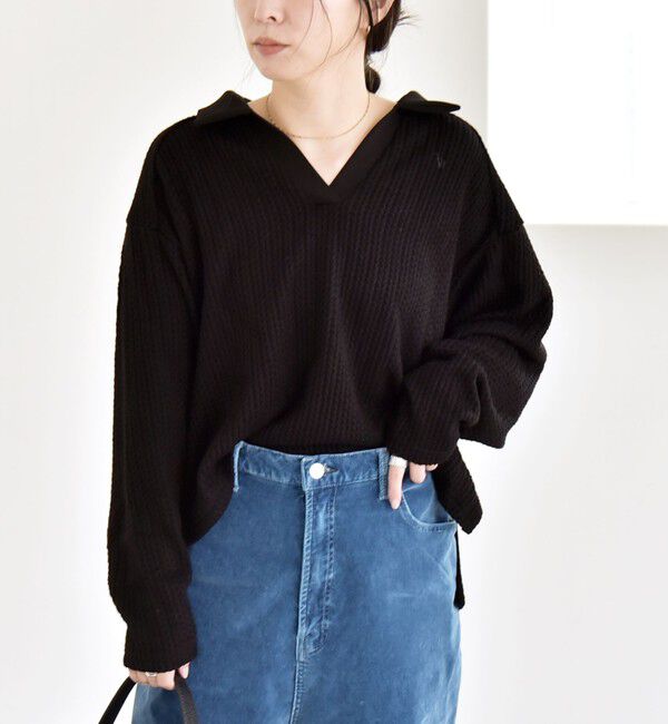 quaranciel「quaranciel:〈手洗い可能〉ケーブル ジャージー ラガー プルオーバー」|Tシャツ・カットソー|