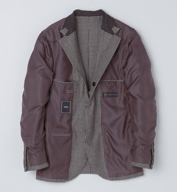 SHIPS「SHIPS: Lanificio di pray ハウンドトゥース ジャケット」|テーラードジャケット|