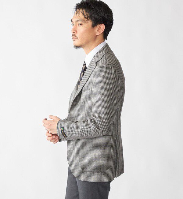 SHIPS「SHIPS: Lanificio di pray ハウンドトゥース ジャケット」|テーラードジャケット|