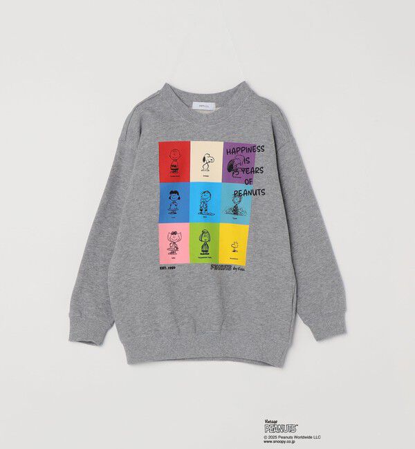 SHIPS any「SHIPS any: SNOOPY コラボ 75th ブロック グラフィック プリント スウェット <KIDS>」|スウェット・ジャージ|