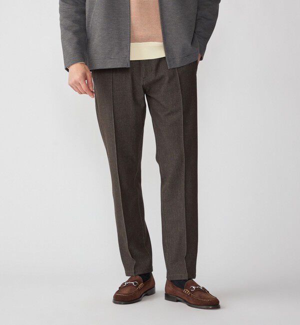 SHIPS「SHIPS: スリム ストレッチ ピンタック スラックス」|スラックス|