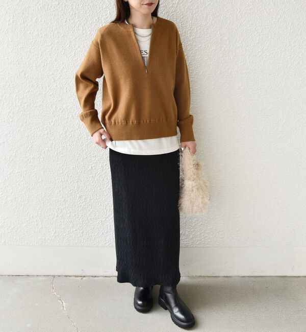 SHIPS Colors 「SHIPS Colors:〈手洗い可能〉フロント ジップ ニット」|ニット・セーター|