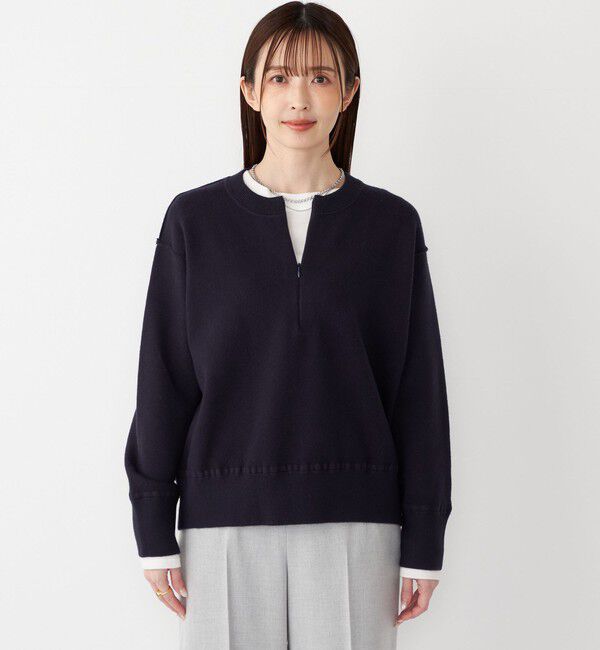SHIPS Colors 「SHIPS Colors:〈手洗い可能〉フロント ジップ ニット」|ニット・セーター|
