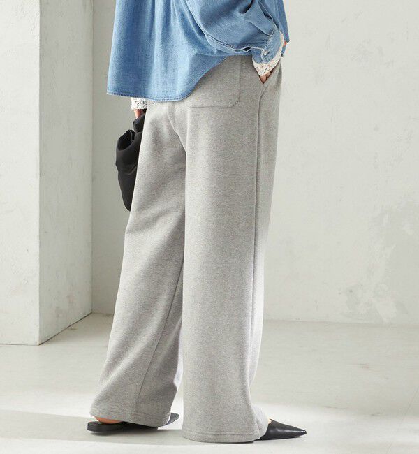 SHIPS for women「〈洗濯機可能〉AZUMA 裏毛 刺繍 パンツ」|その他|