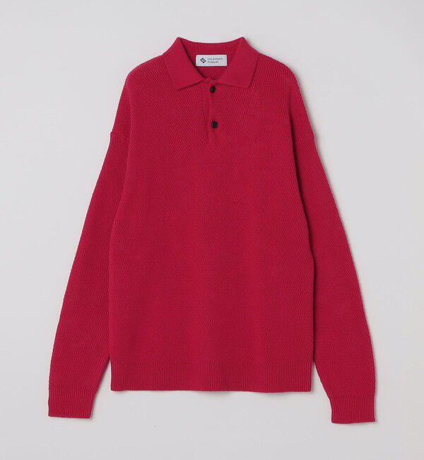 SHIPS「City Ambient Products: ソフト ヤーン カルゼ ニットポロ」|ニット・セーター|レッド