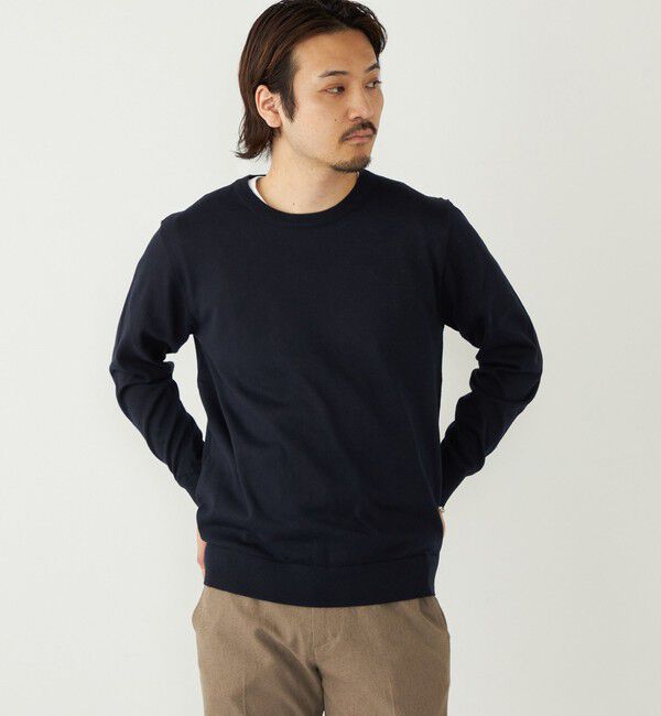 SHIPS Colors 「SHIPS Colors:〈洗濯機可能〉14ゲージ 天竺 クルーネック ニット」|ニット・セーター|