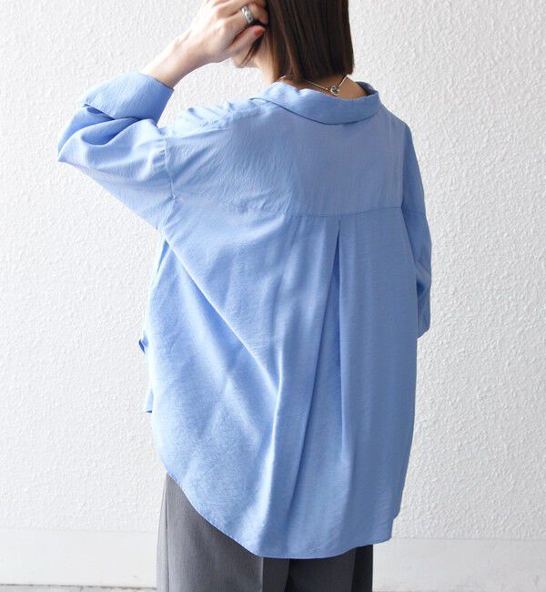 SHIPS any「《追加予約》SHIPS any:〈手洗い可能〉オープン カラー ポケット シャツ」|シャツ・ブラウス|