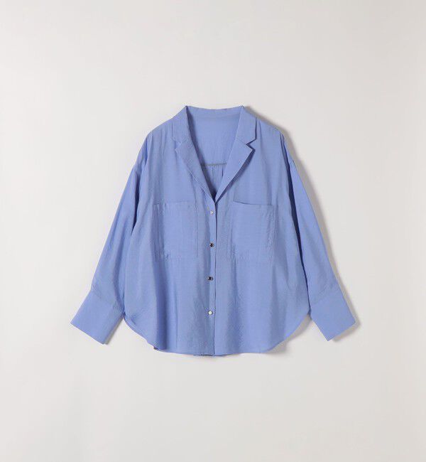 SHIPS any「《追加予約》SHIPS any:〈手洗い可能〉オープン カラー ポケット シャツ」|シャツ・ブラウス|