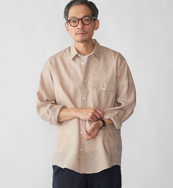 SHIPS「SHIPS: リネン オーバー レギュラーカラー シャツ」|シャツ・ブラウス|