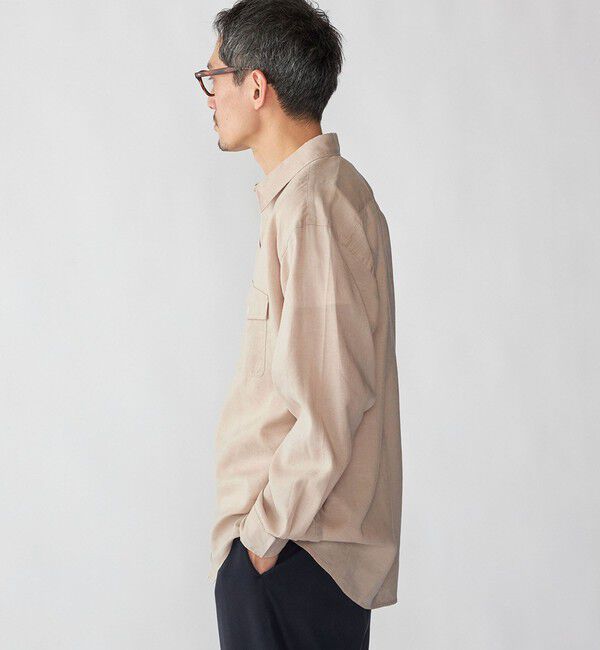 SHIPS「SHIPS: リネン オーバー レギュラーカラー シャツ」|シャツ・ブラウス|