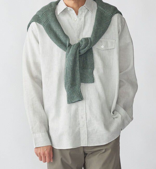 SHIPS「SHIPS: リネン オーバー レギュラーカラー シャツ」|シャツ・ブラウス|ミント