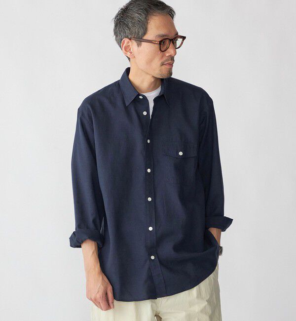 SHIPS「SHIPS: リネン オーバー レギュラーカラー シャツ」|シャツ・ブラウス|