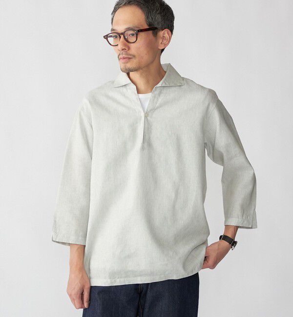 SHIPS「SHIPS: リネン 7スリーブ カプリシャツ」|シャツ・ブラウス|