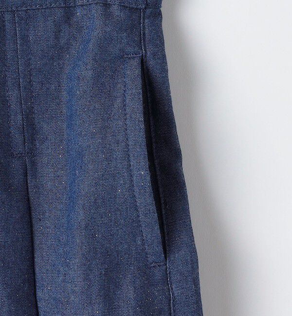 SHIPS KIDS「SHIPS KIDS:100～130cm /ラメ デニム プリーツ キュロット」|キュロット|