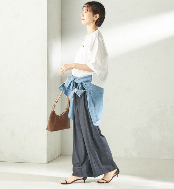 SHIPS for women「《予約》【SHIPS別注】LACOSTE:〈手洗い可能〉五分袖 TEE」|Tシャツ・カットソー|