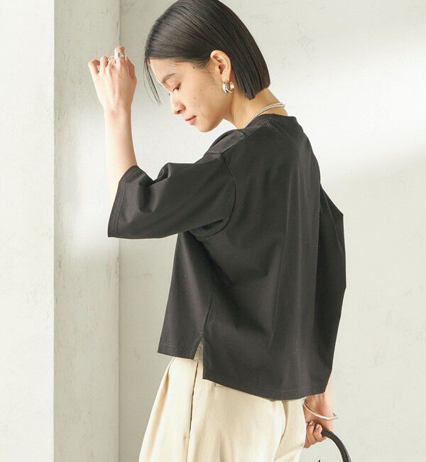 SHIPS for women「《予約》【SHIPS別注】LACOSTE:〈手洗い可能〉五分袖 TEE」|Tシャツ・カットソー|