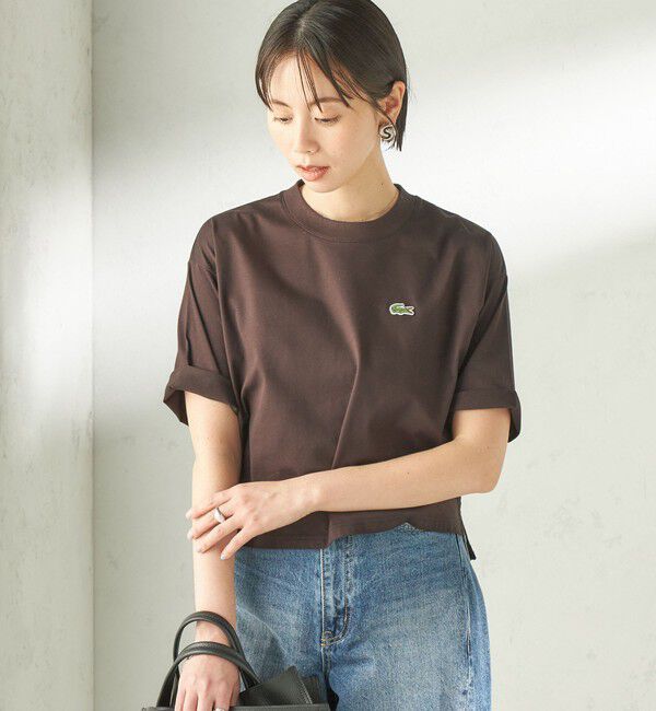 SHIPS for women「《予約》【SHIPS別注】LACOSTE:〈手洗い可能〉五分袖 TEE」|Tシャツ・カットソー|