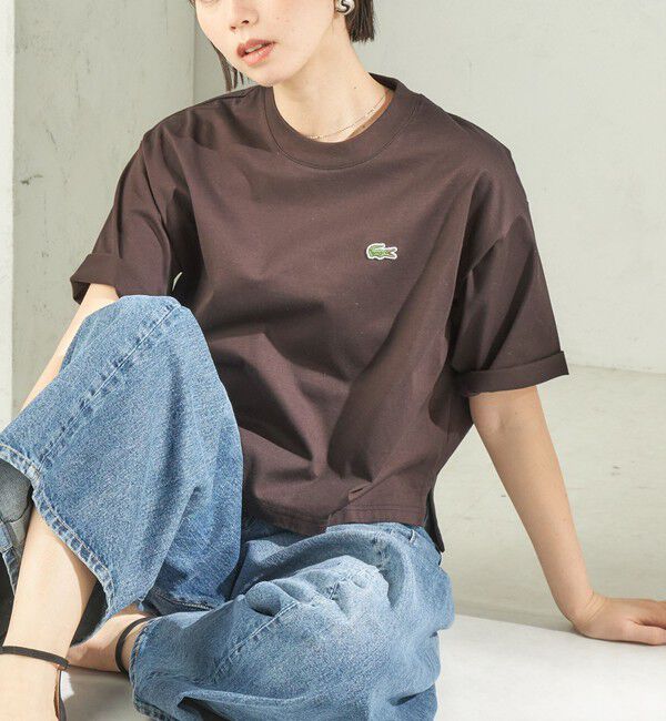 SHIPS for women「《予約》【SHIPS別注】LACOSTE:〈手洗い可能〉五分袖 TEE」|Tシャツ・カットソー|