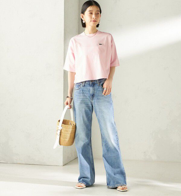 SHIPS for women「《予約》【SHIPS別注】LACOSTE:〈手洗い可能〉五分袖 TEE」|Tシャツ・カットソー|