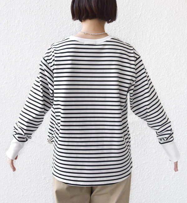 SHIPS for women「〈接触冷感 / UVカット / 手洗い可能〉ロング リブ ラウンド ヘム プルオーバー」|Tシャツ・カットソー|