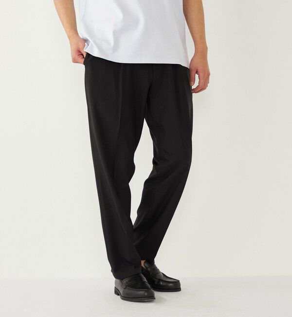 SHIPS Colors 「SHIPS Colors:〈速乾・洗濯機可能〉コンフォートクロス スラックス(セットアップ対応可能)」|スラックス|ブラック