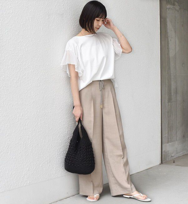 SHIPS Colors 「《予約》SHIPS Colors:〈洗濯機可能〉リネン ライク イージー パンツ◆」|スラックス|