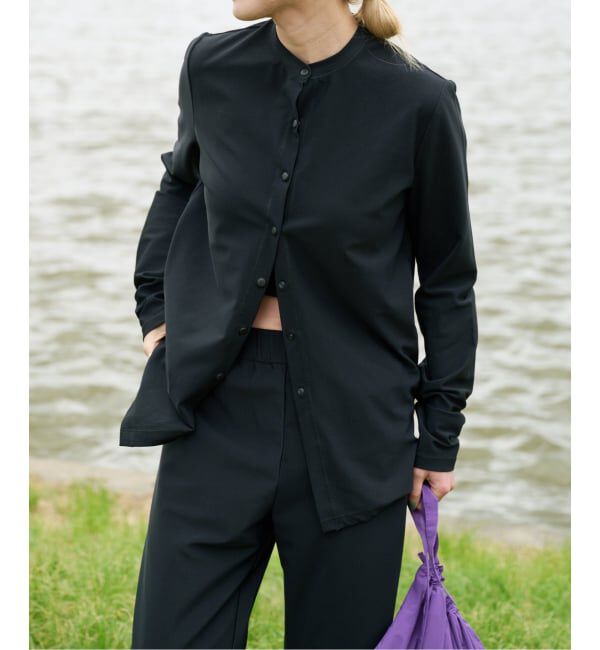 OUTDOOR PRODUCTS Usual Things「≪予約≫ACTIVE WEAR テレコクルーネックスナップカーディガン」|カーディガン|