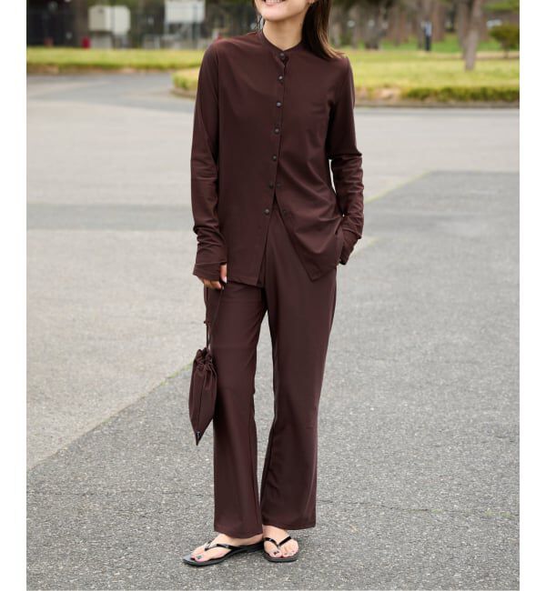 OUTDOOR PRODUCTS Usual Things「≪予約≫ACTIVE WEAR テレコクルーネックスナップカーディガン」|カーディガン|