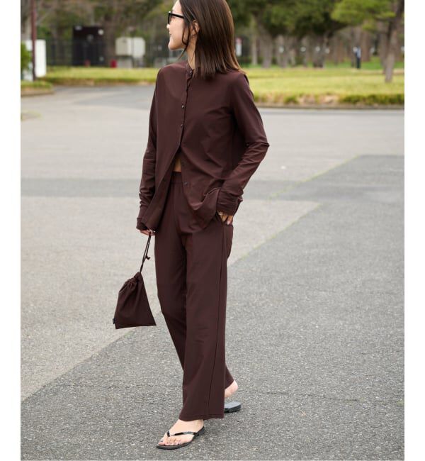 OUTDOOR PRODUCTS Usual Things「≪予約≫ACTIVE WEAR テレコクルーネックスナップカーディガン」|カーディガン|