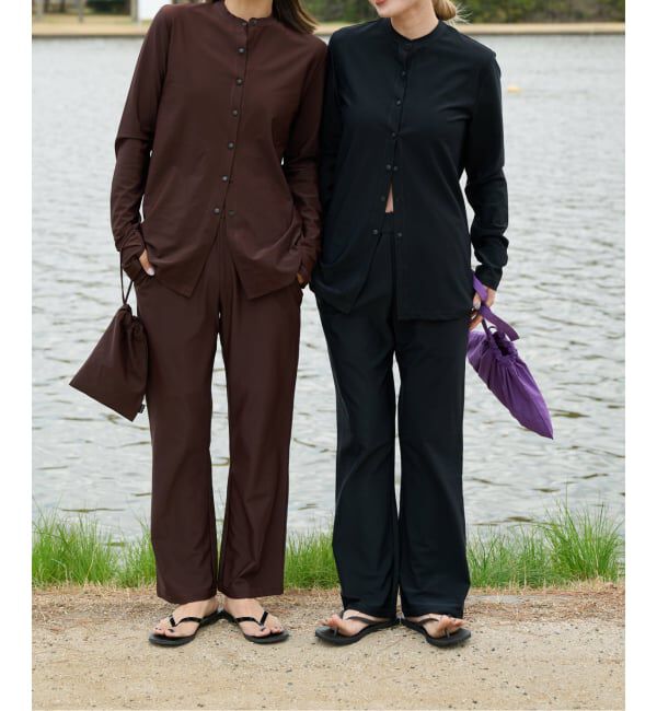 OUTDOOR PRODUCTS Usual Things「≪予約≫ACTIVE WEAR テレコクルーネックスナップカーディガン」|カーディガン|