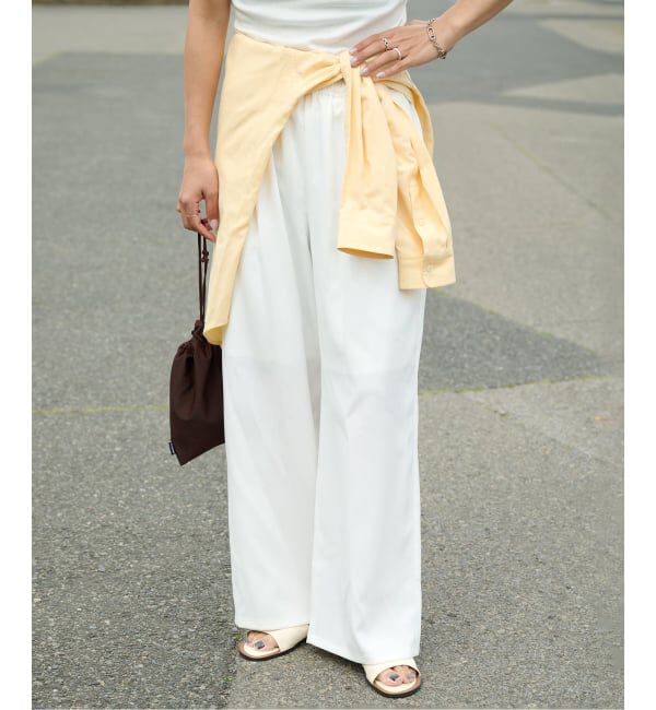 OUTDOOR PRODUCTS Usual Things「≪予約≫リネンライクイージーパンツ」|スラックス|