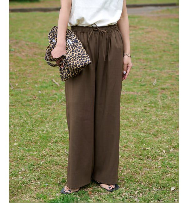 OUTDOOR PRODUCTS Usual Things「≪予約≫リネンライクイージーパンツ」|スラックス|