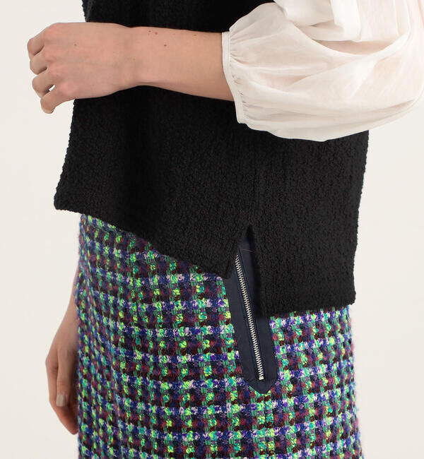 Ballsey「バルキーヤーンジャージーコンビ ボリュームスリーブプルオーバー」|Tシャツ・カットソー|