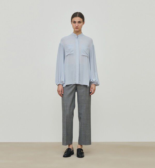 DES PRES「フランネルウールストレッチ セミワイドパンツ」|スラックス|