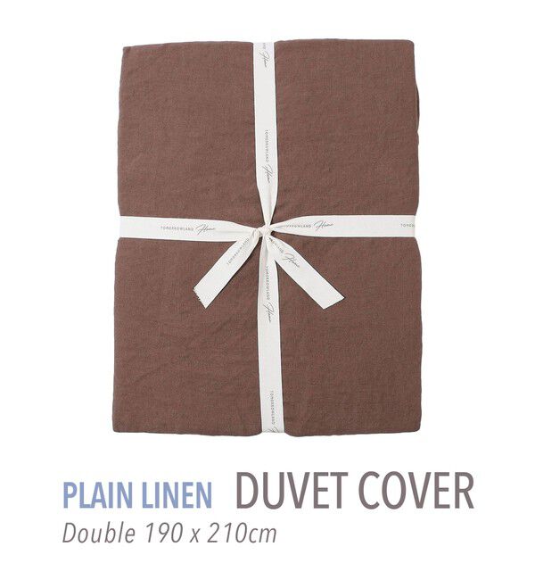 TOMORROWLAND HOME「プレーンリネン 掛布団カバー（ダブル）」|その他|49 ダークブラウン