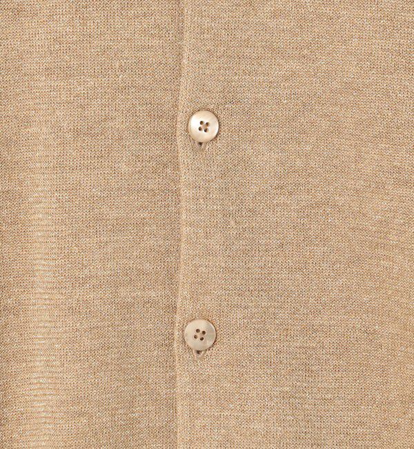 MACPHEE「プレーンリネン クルーネックカーディガン」|カーディガン|