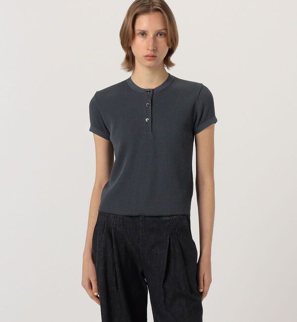 JAMES PERSE「コットンリネンワッフル ヘンリーネックプルオーバー WCLW3146」|Tシャツ・カットソー|