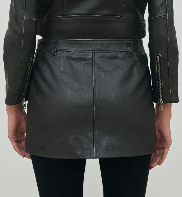 DES PRES「ヴィンテージレザー ローライズミニスカート」|スカート|