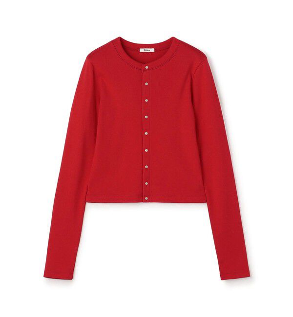 Edition「コットンモダールフライス カーディガン」|カーディガン|35 レッド