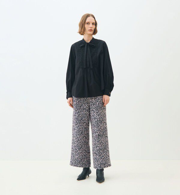 TOMORROWLAND collection「ブラックコンビネーション ボウタイブラウス」|シャツ・ブラウス|