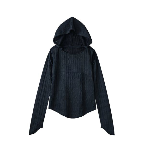 JOINT WORKS「Knuth Marf/クヌースマーフ hooded jacquard top」|Tシャツ・カットソー|