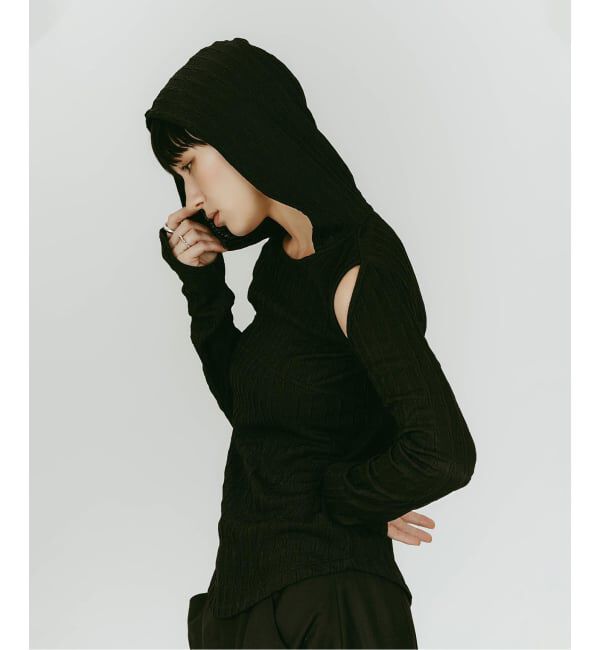 JOINT WORKS「Knuth Marf/クヌースマーフ hooded jacquard top」|Tシャツ・カットソー|