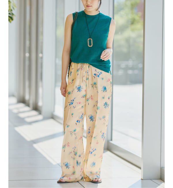 IENA LA BOUCLE「IENA LA BOUCLE ボタニカルプリントイージーパンツ」|その他|