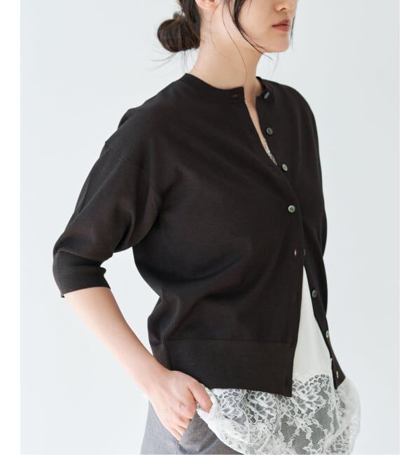 IENA「《新色あり/追加5予約》LEVITAクルーカーディガン」|カーディガン|