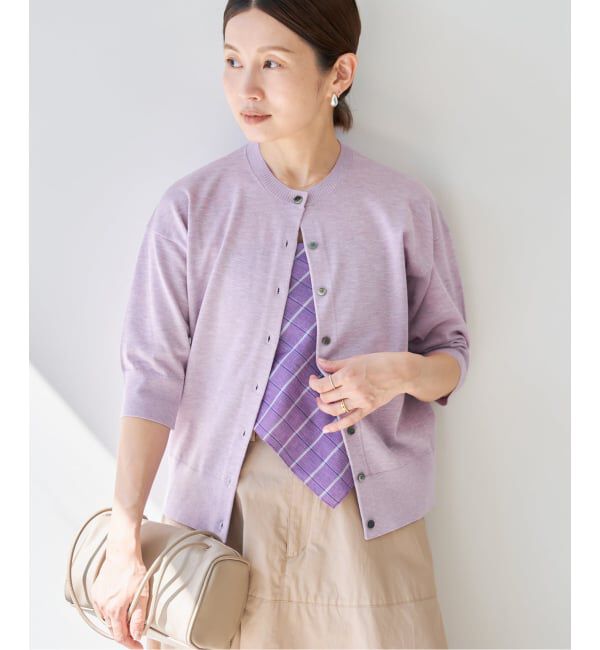 IENA「《新色あり/追加5予約》LEVITAクルーカーディガン」|カーディガン|