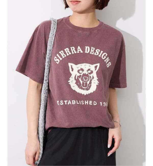 SLOBE IENA「《予約》Sierra Designs/シエラデザインズ SLOBE別注 DOG TEE」|Tシャツ・カットソー|ボルドー