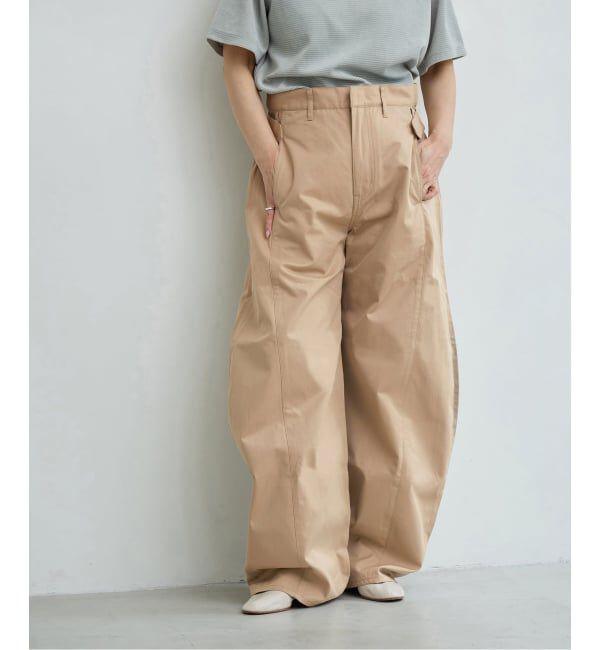 IENA LA BOUCLE「NEPLA. ネプラ サイドWベルトカーブパンツ IS02A-6S」|デニム|